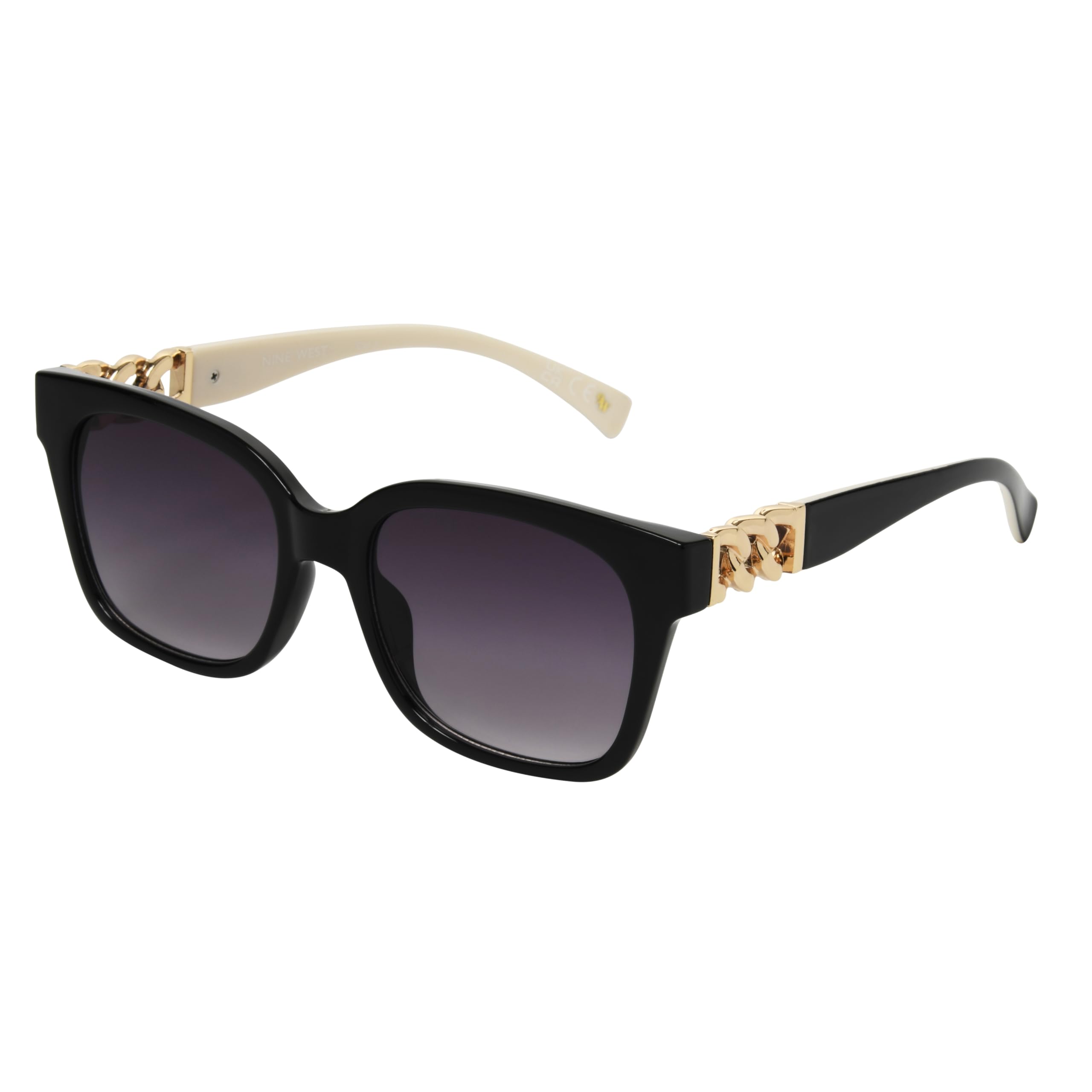Nine West Women's Katia Sunglasses Square, Black, 55mm : Amazon.ca