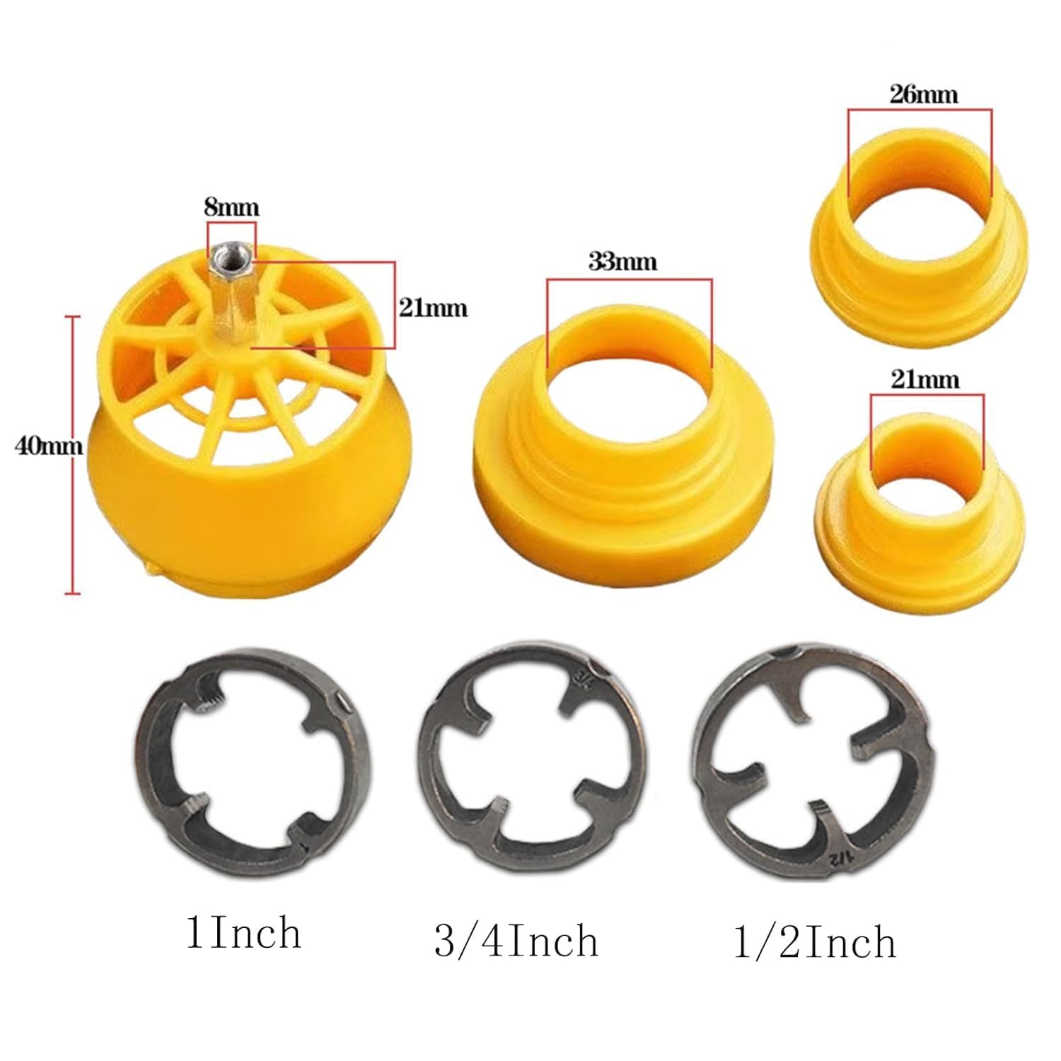 Nitya Ecommerce PVC Pipe Threader - PVC Thread Maker Tool for Electric Drill - PVC Threader Kit with 3 Dies, 3 Dies,1/2", 3/4", 1" Pipe - Pipe Threader Plumbing Tool 2