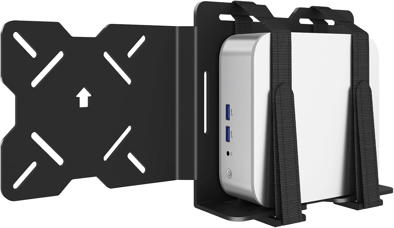 Universal Mount for Geekom Mini PC Mount, for Geekom A6, A5, ‎A8, AX8 Max,A9, IT13 Mini PC, Vesa Mount/Connect VESA Arm, Mounts on The Back of a Monitor with Screws, Black