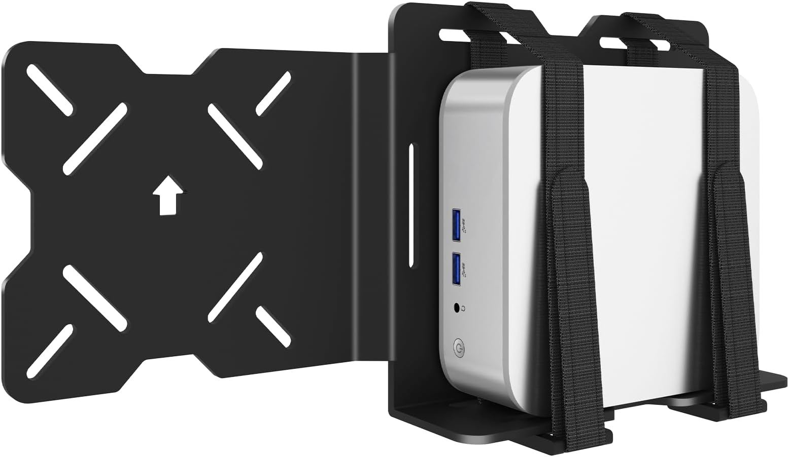 Universal Mount for Geekom Mini PC Mount, for Geekom A6, A5, ‎A8, AX8 Max,A9, IT13 Mini PC, Vesa Mount/Connect VESA Arm, Mounts on The Back of a Monitor with Screws, Black