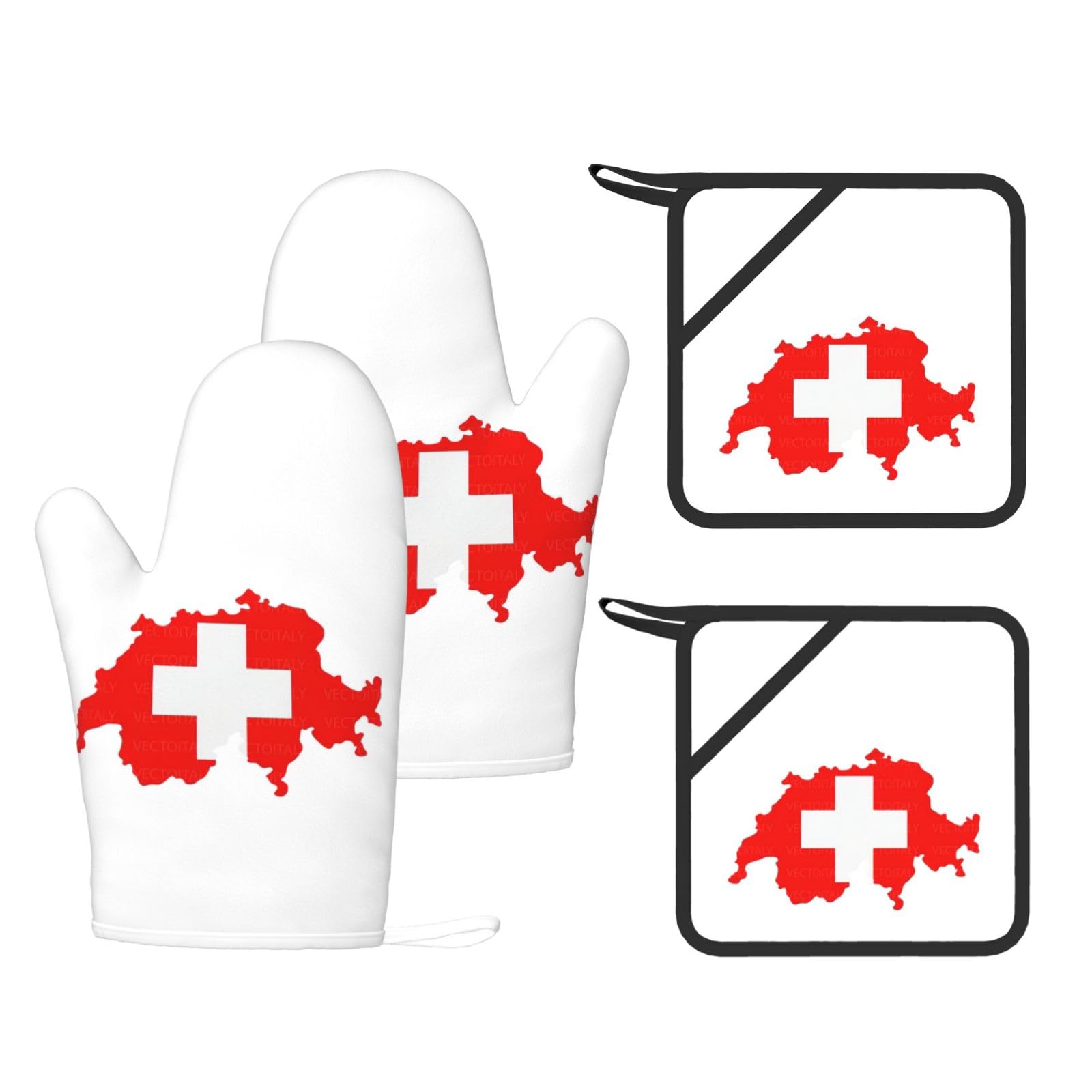 Maniques en silicone suisse résistant à la chaleur lot de 4
