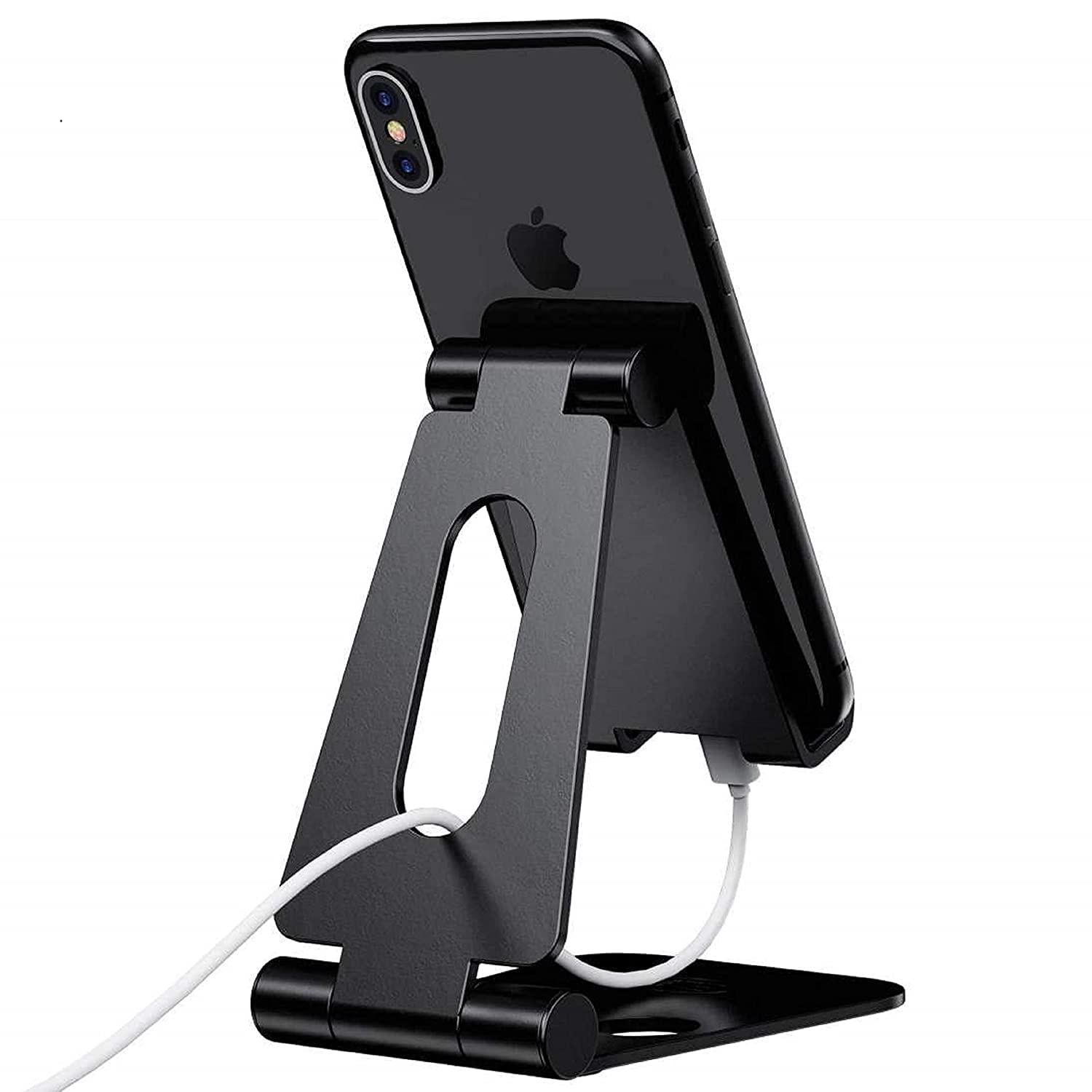 ZOBRAS Adjustable Mobile Stand Phone Foldable Holder Dock Mount for All Smartphones,Tabs, I Pad (Black) (B0B39DBMLX) Amazon Price History, Amazon Price Tracker