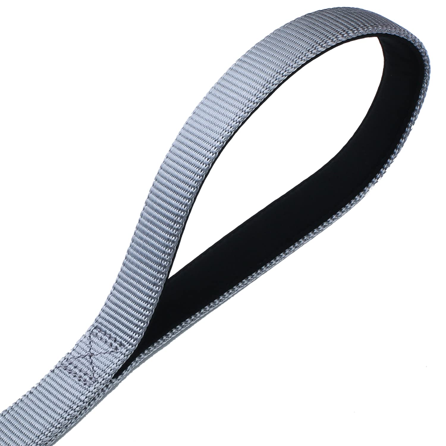 Correa corta corta para perro con cinturón de nailon resistente. (24 pulgadas, gris definitivo)