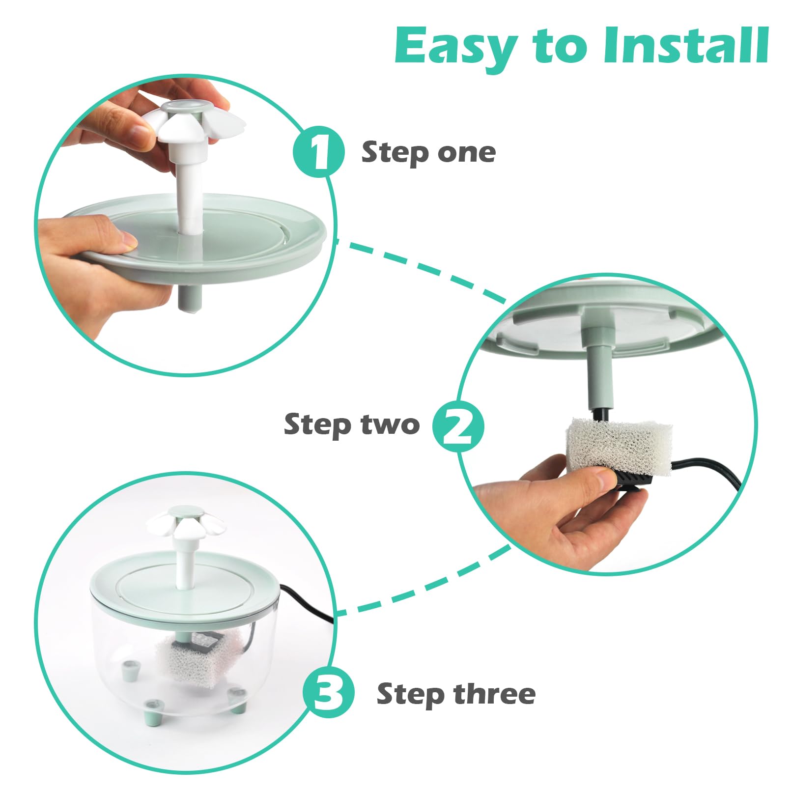 Automatic Bath for Birds,Parrot Bathtub with Petal Fountain Circulating Filter Cage Bird Bath Shower Cockatiel Bird Bath for Indoor Parakeets Budgie Cockatiels Small Feathered Pet - image 6