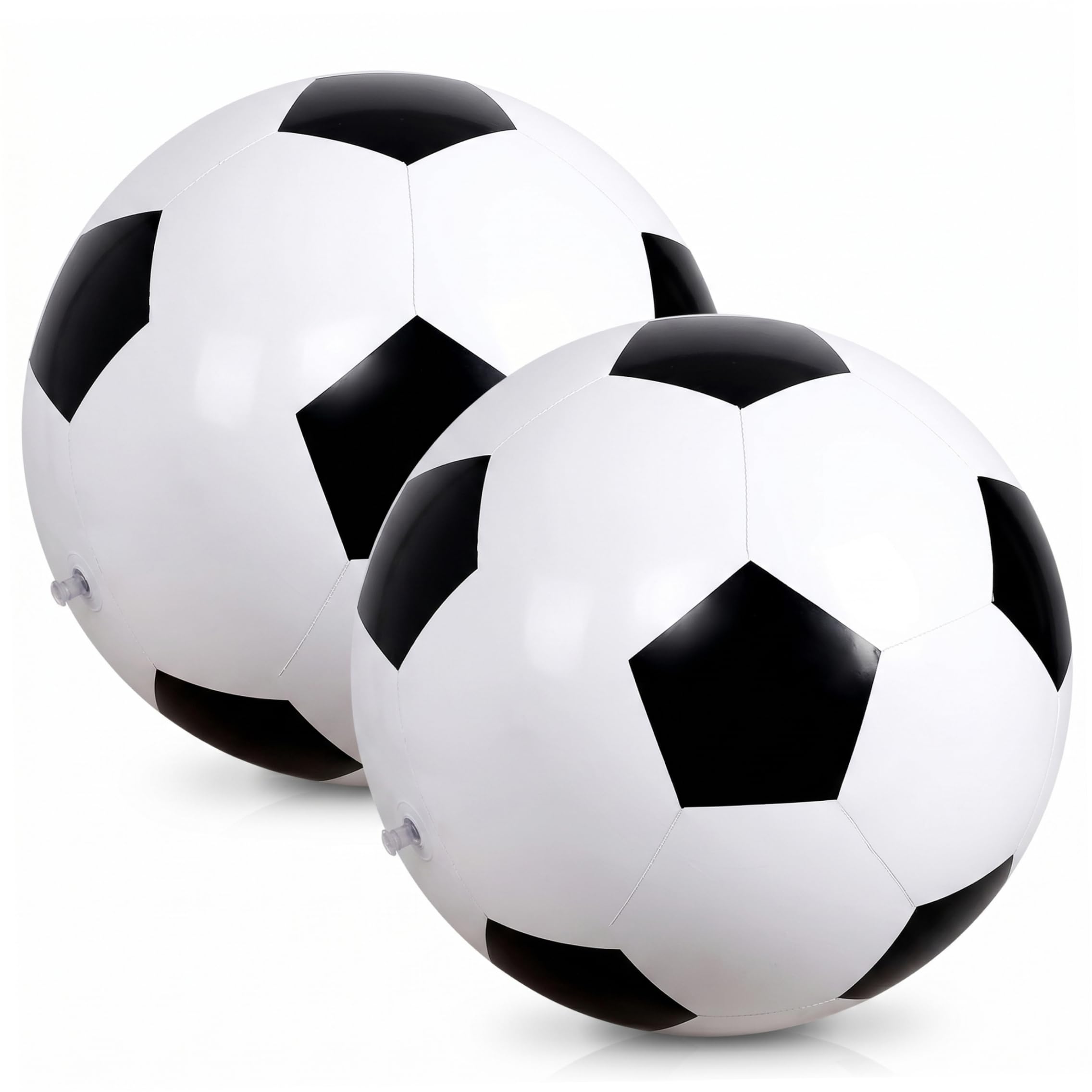 Balón de fútbol Inflable Gigante de 2 uds., balón de Playa de fútbol Inflable de PVC para diversión al Aire Libre, 39, 37 Pulgadas