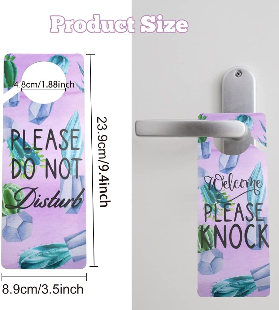 DURANTEY 6 PCS Do Not Disturb Door Handle Sign Welcome Please Knock ...