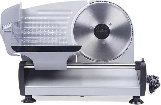 Electric Meat Food Slicer, Stainless Steel 1-15mm Automatic Commercial Cooks Meat Slicer Meat Cutter, for Frozen Meat Bread Cheese Cutter, Kitchen Cooking Baking Tool
