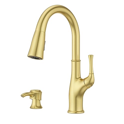 Pfister Alderwood Kitchen Faucet with Pull Down Sprayer and Soap