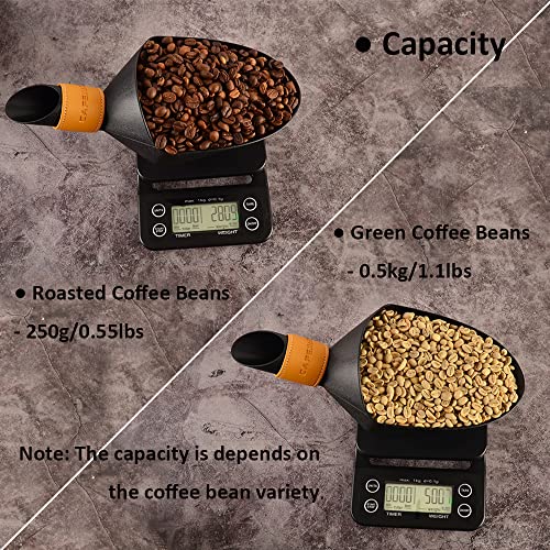 CAFEMASY Coffee Bean Scale Measure Scoop Shovel Kilo Bean Scooper (Black-Small) - Thumbnail 6