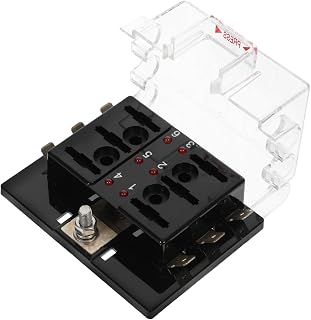 Didiseaon Caja de Fusibles de Vías con Luz LED y Protección contra Sobrecarga y Motocicletas