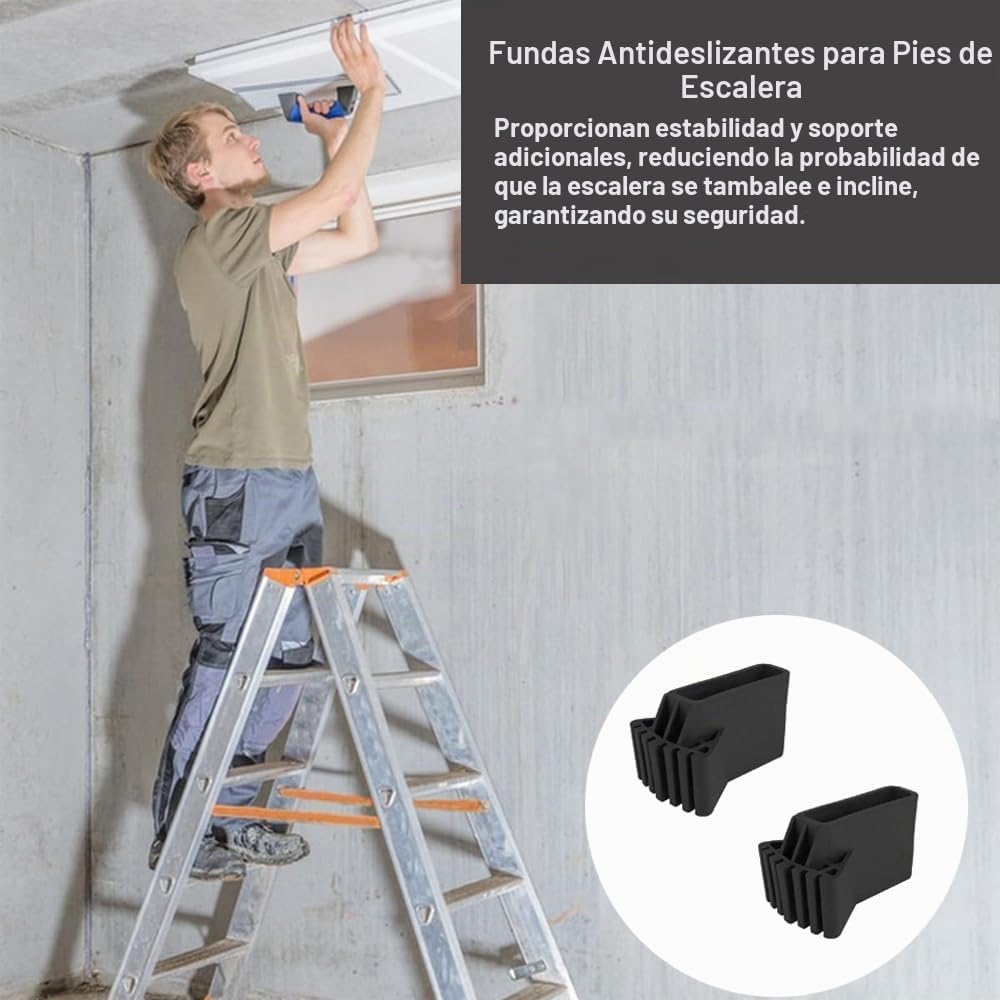 4 piezas de cubierta para patas de escalera, almohadilla de goma antideslizante para patas de escalera, patas de escalera de goma de repuesto, almohadilla de goma para patas de escalera, parte de