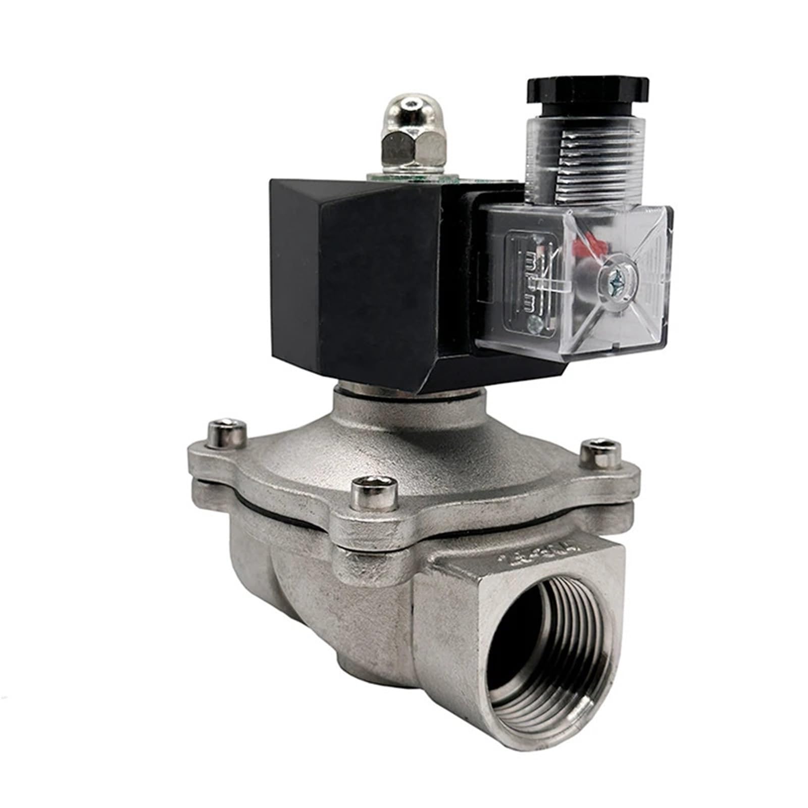 Électrovanne 1 pouce inox 304 normalement fermée 120V avec bobine DIN