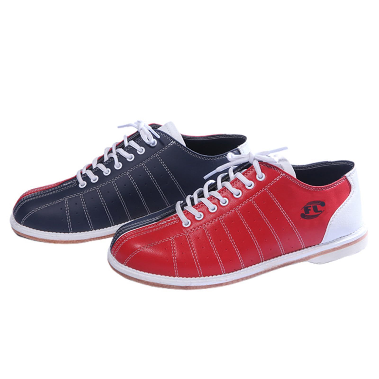 JiuQing Chaussures De Bowling Homme Femme Enfant – Modèle Léger à Lacets, Semelle Glissante Microfibre + EVA, Entraînement Et Loisir