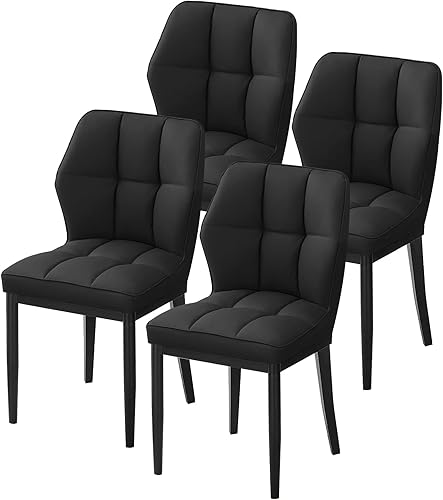 Miniatura 67 de Bekrvio Sillas de Comedor - Juego de 6 sillas de comedor modernas de mediados de siglo, sillas de comedor tapizadas sin brazos, sillas de comedor de