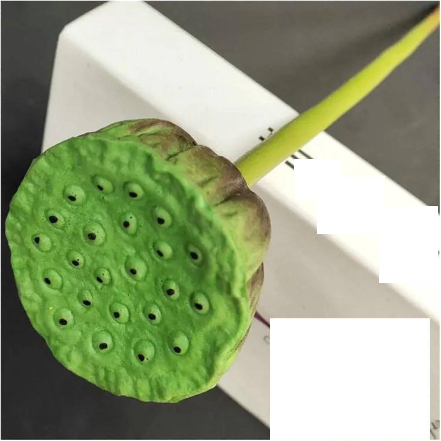 Artificial Lotus Flower, 4PC Artificial Stem Lotus Flower Bud Leaf Fruit(Lotus Fruit)