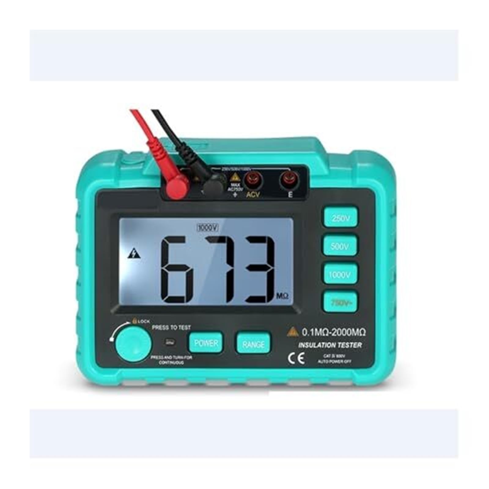 Cyfrowy miernik rezystancji izolacji Megaomomierz VC60B+ do testów elektrycznych i uziemienia