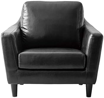 ◎川原　１人掛けレザーブラック 楽天市場】ソファー 一人用 合皮 レザー 黒 ブラック 一人掛け 1人