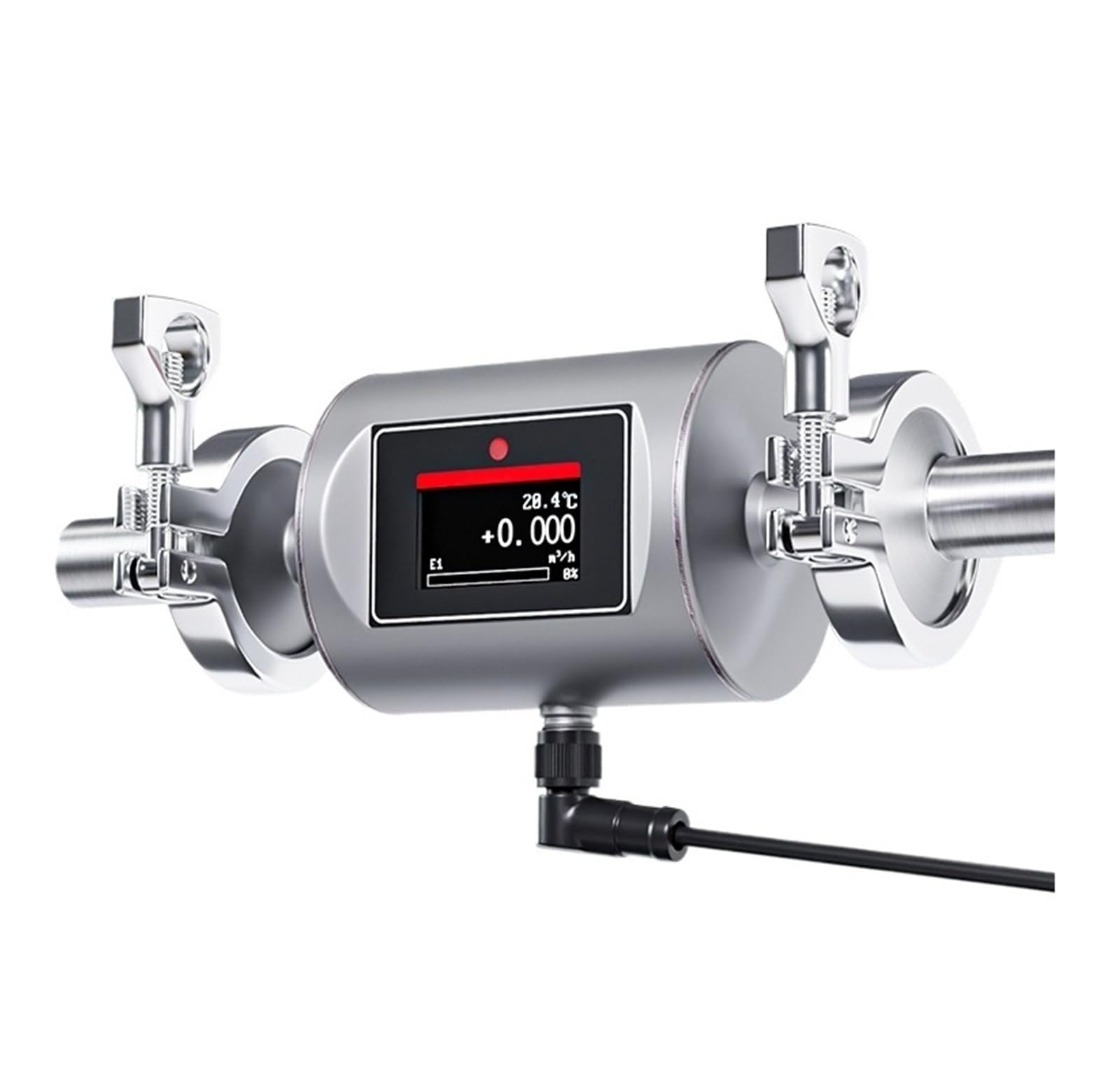 PXQCHAVLN Small Range electromagnetic Flow Meter Liquid Water Stainless Steel Digital Display Pipeline Sensor dn50(DN6(1/8"))