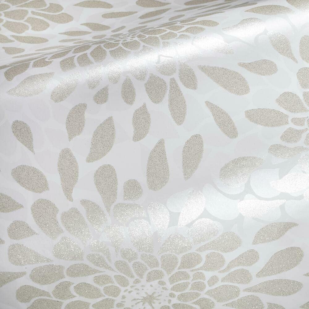 RoomMates RMK11480WP Beige Glitter Toss The Bouquet Peel and Stick Wallpaper, Large Sample, 12.7 x 40.6 cm - Image 4