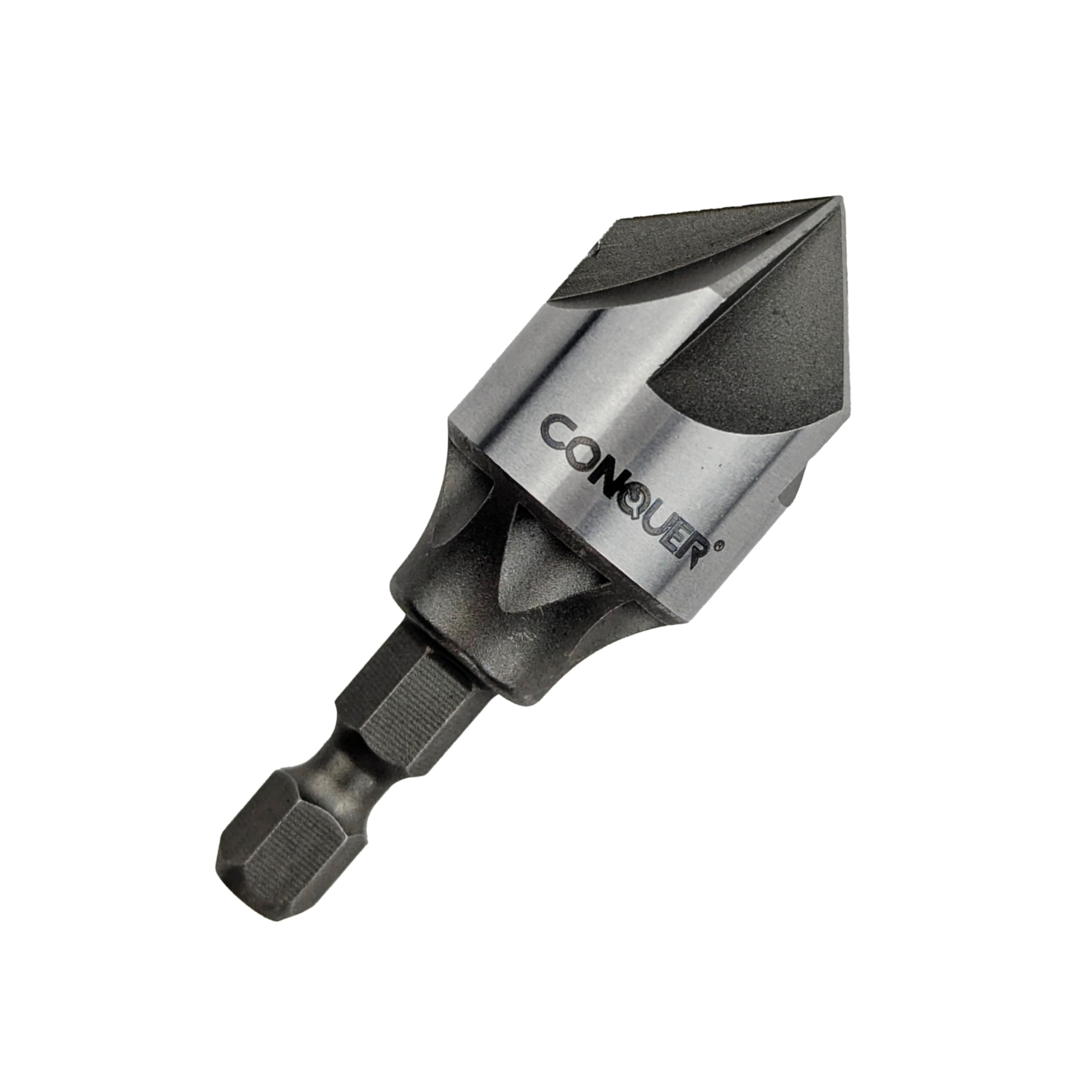 CONQUER Tools 5 Flute Metal Countersink Drill Bit, 87 Degree