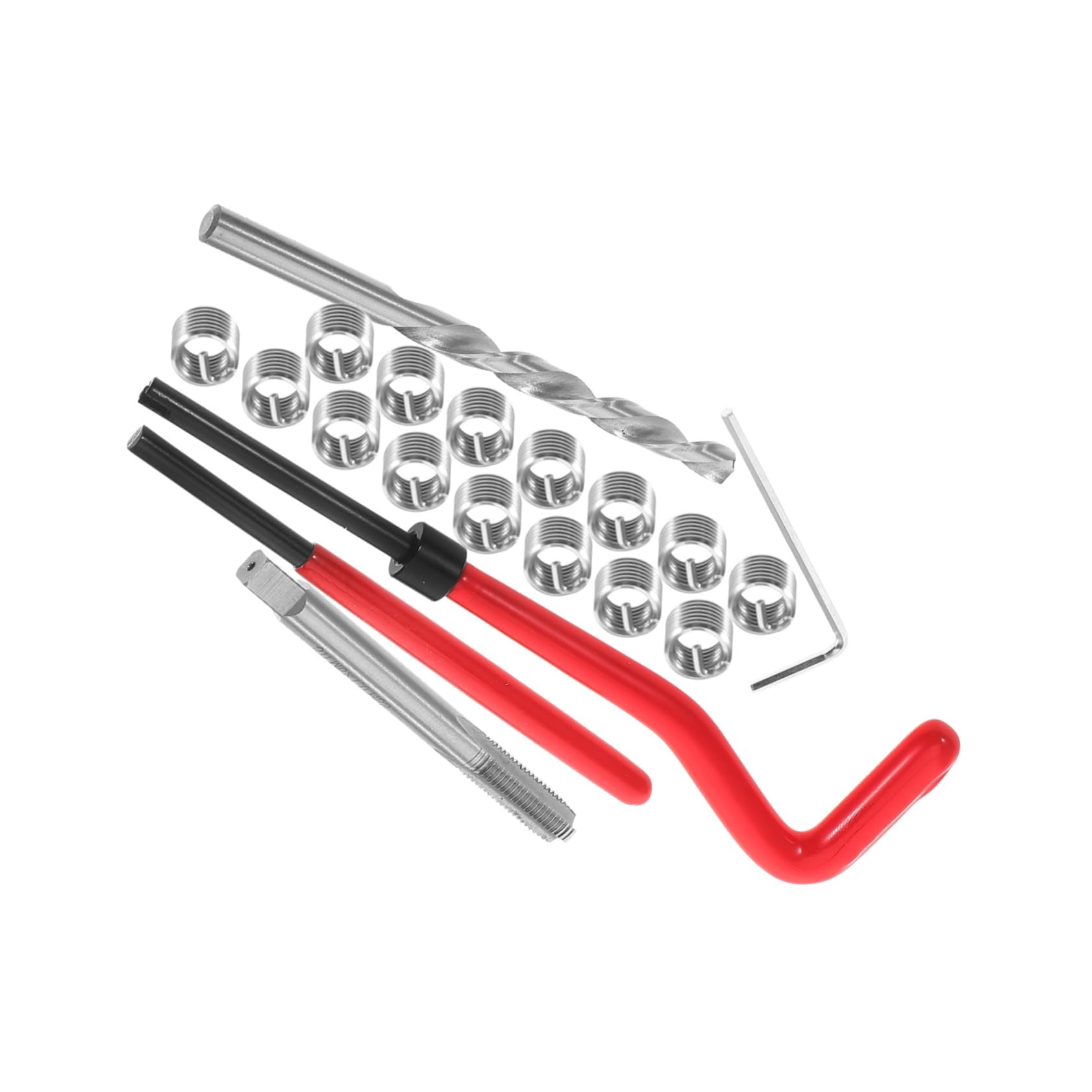 MUCKLILY Screw Repair Tool Thread Repair Tool Set Metric Thread Inserts High Speed Steel