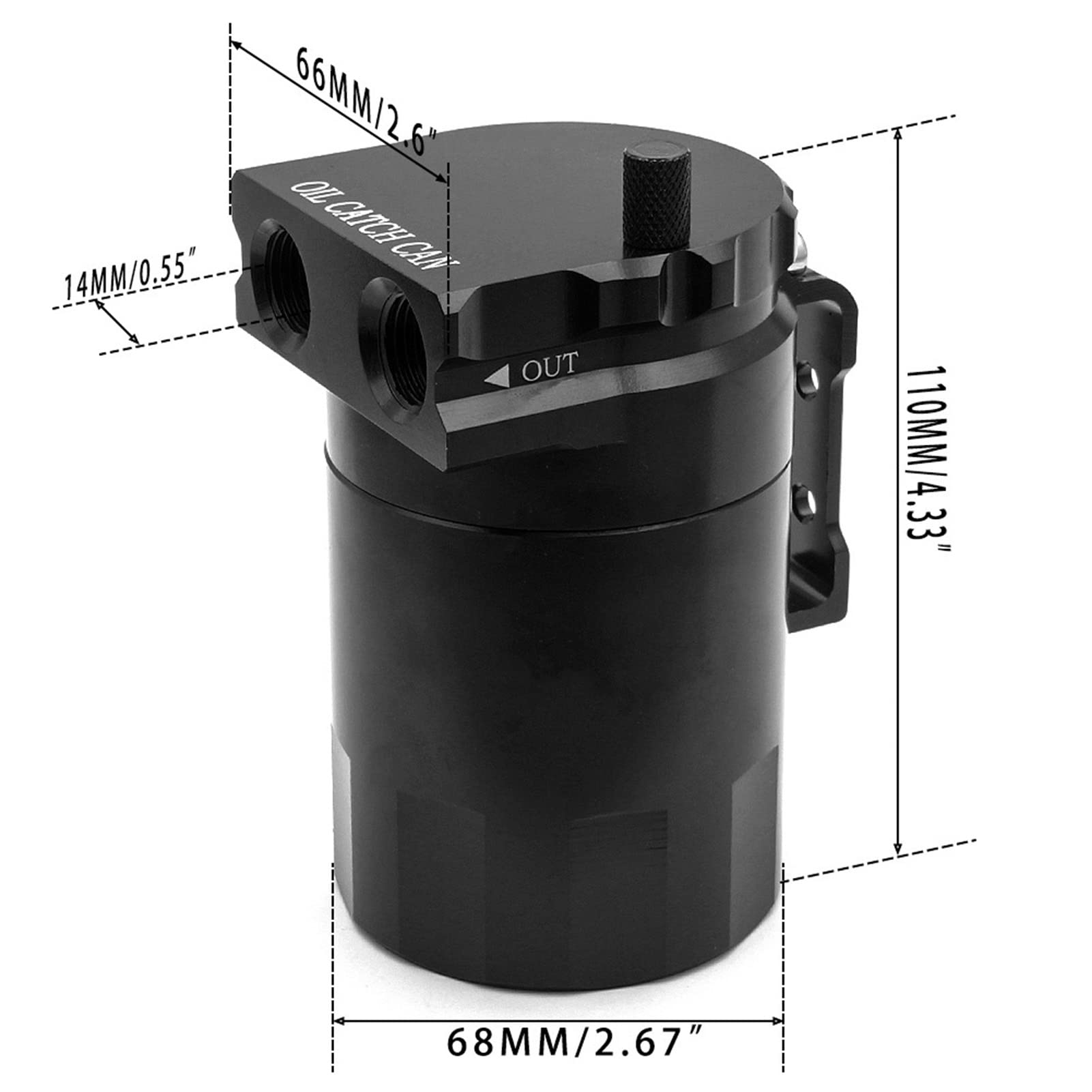 SIXRUN Zestaw Separatora 300ML Aluminiowy Czarny Uniwersalny