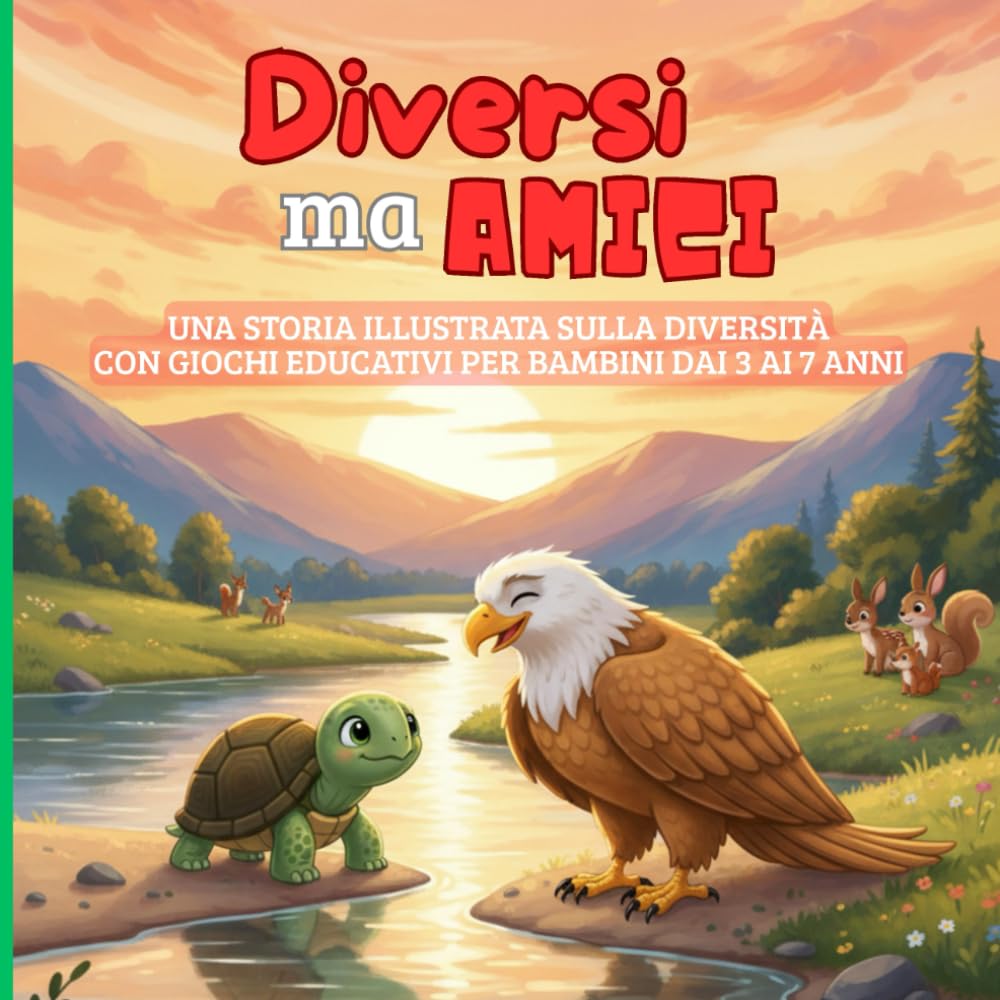 DIVERSI MA AMICI: Una storia illustrata sulla diversità con domande e idee gioco educative per bambini dai 3 ai 7 anni, a casa e a scuola.