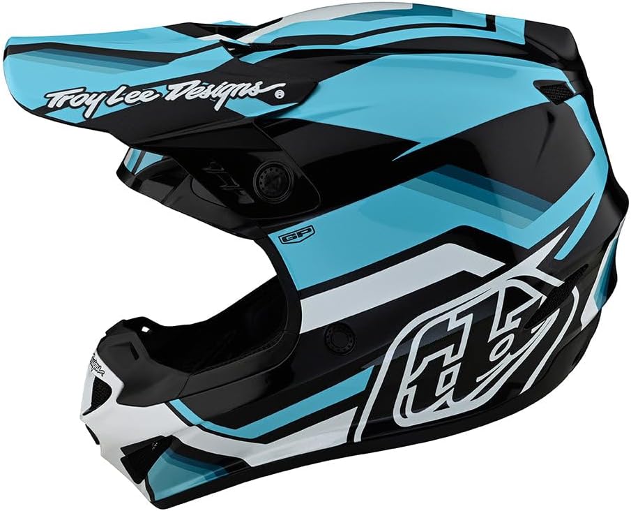 Troy Lee Designs GP Helmet for Motocross MX, Light Weight 16 Vents, Apex Water/Charcoal, SM, SKU 103231022