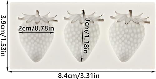 Miniatura 2 de Moldes de fondant de fresa, mini frutas y chocolate, decoración de pasteles de silicona para cupcakes, pasta de goma de arcilla de polímero de