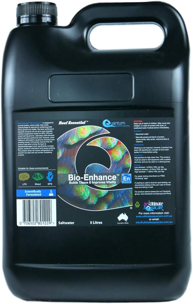 Quantum Bio-Enhance 5 litre - Marine Reef Nutrition Supplement for SPS, LPS & mixed-reef Aquariums