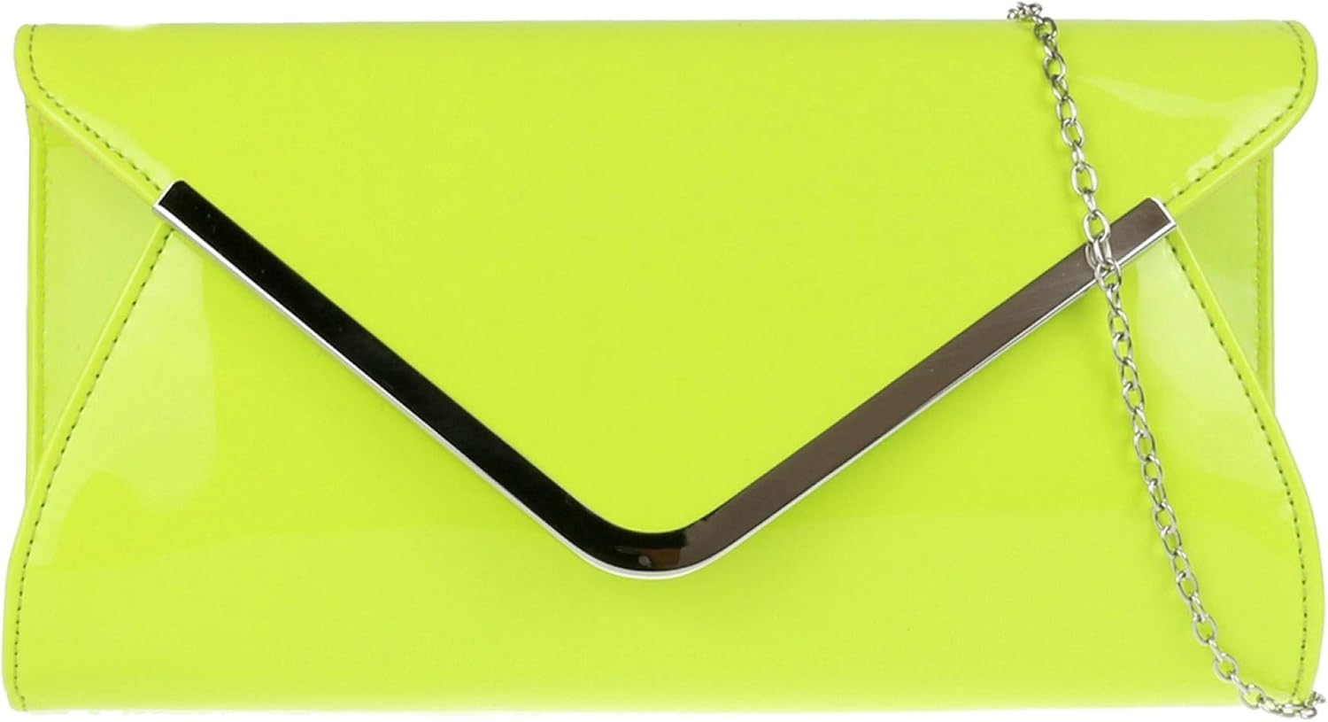 Girly HandBags Womens Glossy Oversized Clutch Bag
