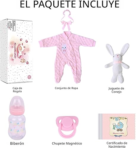 Miniatura 6 de SCOM Muñecas realistas de bebé Reborn  18 pulgadas de silicona, muñecas de la vida real con vinilo de cuerpo completo, muñeca con peso realista