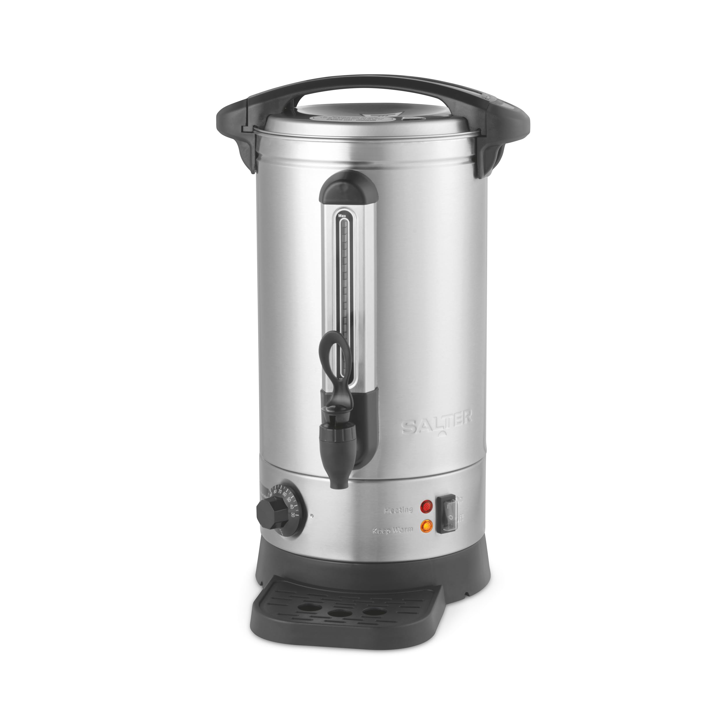 Salter Electric Hot Water Dispenser – 10L Tea Urn, Coffee, Instant Hot Water Tap, Mulled Wine, Stainless Steel, Large Capacity, One Cup Drinks Boiler, Adjustable Temperature, Catering Venues, Parties