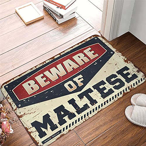 Tapis d'extérieur d'entrée maison maltais automne rétro 65x90cm - 2