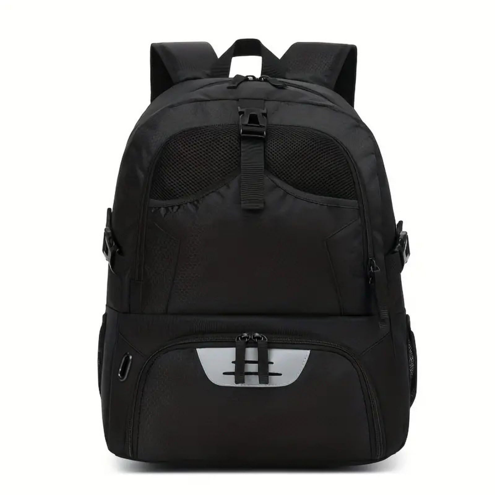 harayaa Zaino Sportivo Borsa Palestra Sacca Viaggio Zainetto con Tasche Multiple E Custodia Portatile Tasca Pallone Scarpe Separato Tessuto Idrorepellente, Nero