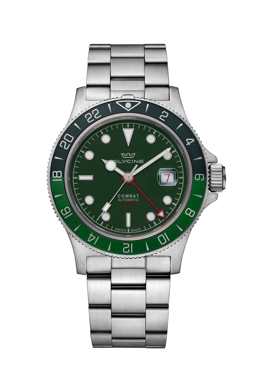 Glycine Men's GL0383 Combat Sub Sport GMT 42mm Automatic Watch