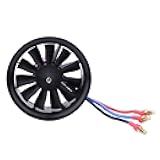 50mm EDF Electric Ducted Fan, 11 Blade Fan Propeller Tube with Brushless Motor RC Airplane Propeller for RC Airplane Plane Model Accessories (KV4300 4S EDF 50 Ducted)
