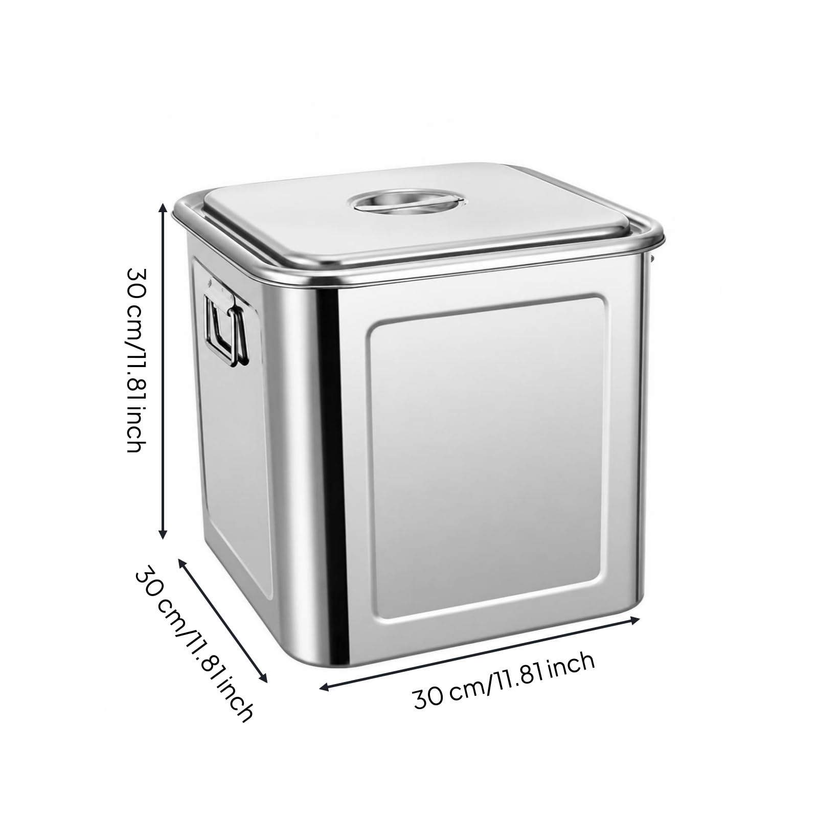 Gralara Recipiente Cuadrado para Alimentos, 20L