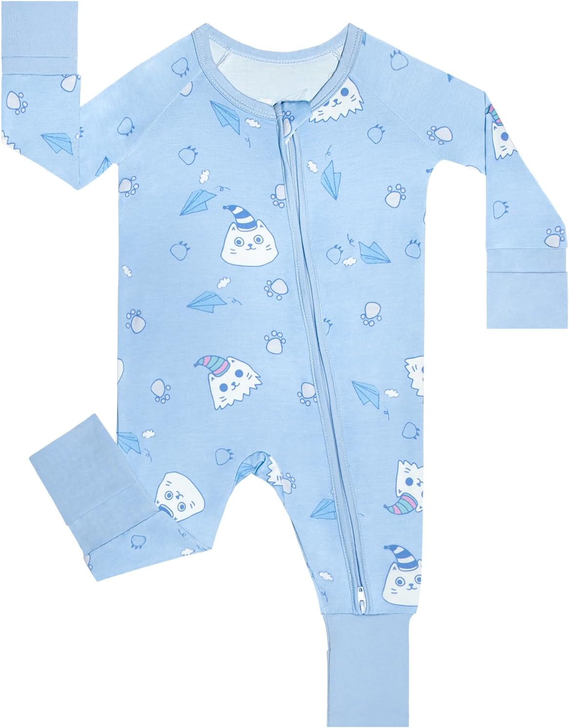 GUISBY Baby Boys' Pajamas Sleep N Play, Baby Clothes, Long Sleeve, Footless,Newborn-2T