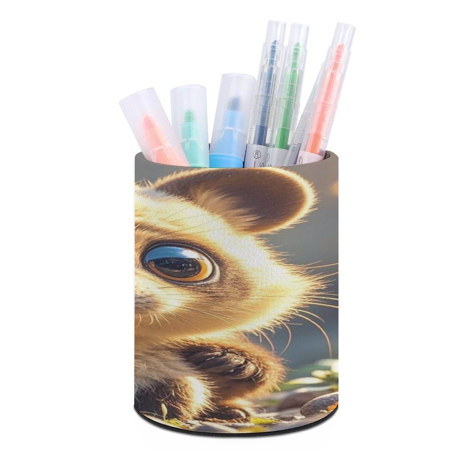 VstaDank Cute Animal Pen Holder for Desk Makeup Brush Holders Stylish Pen Cup Cute Pencil Cup Round Pencil Holder Decor Brush Scissor Holders for Multifunctional Office Supplies