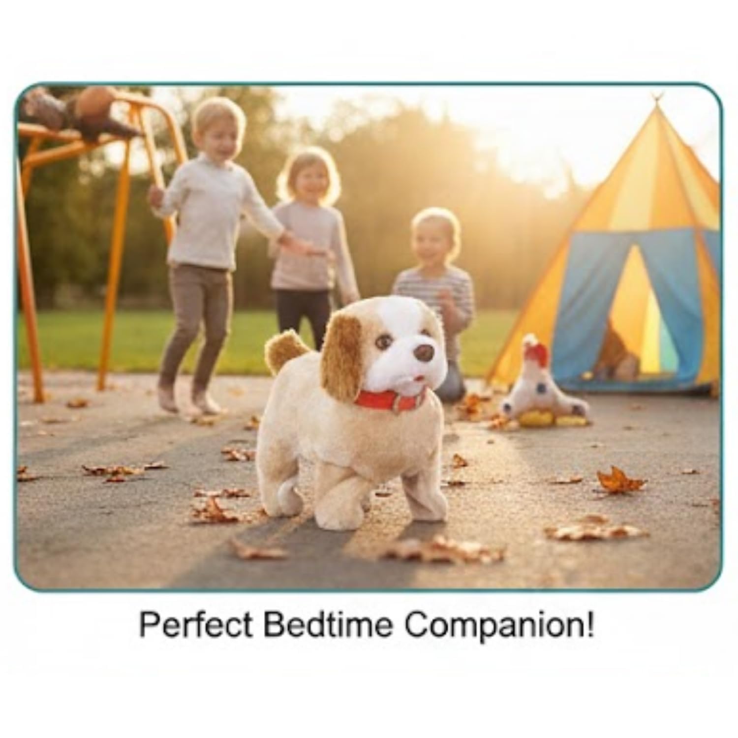 MBKOH Walking and Jumping Dog with Sound Puppy Toy for Kids | Soft & Interactive Battery Operated Toy | Birthday Gift for Babies | Educational Interactive Dog Toy for Baby Kids Children 3