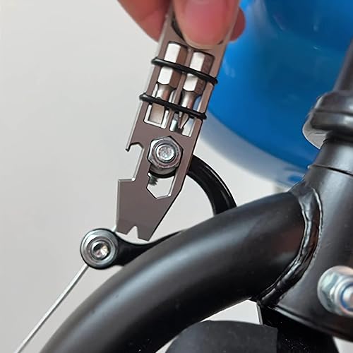 Miniatura 3 de Barra de palanca EDC, barra poderosa, herramienta multiherramienta de llavero de titanio, abrelatas, barra de palanca de bolsillo con llave,