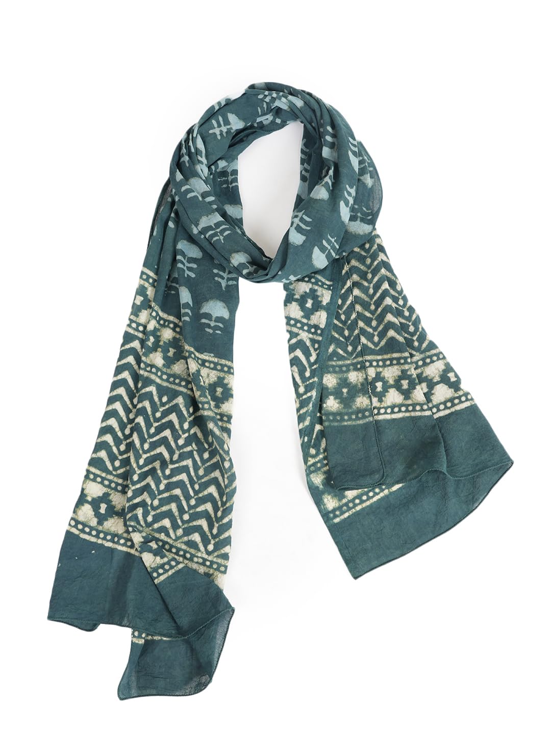 Printed Cotton Scarf for Women, Lightweight Soft Scarves Stoles for Summer & Winter(ST-11C)