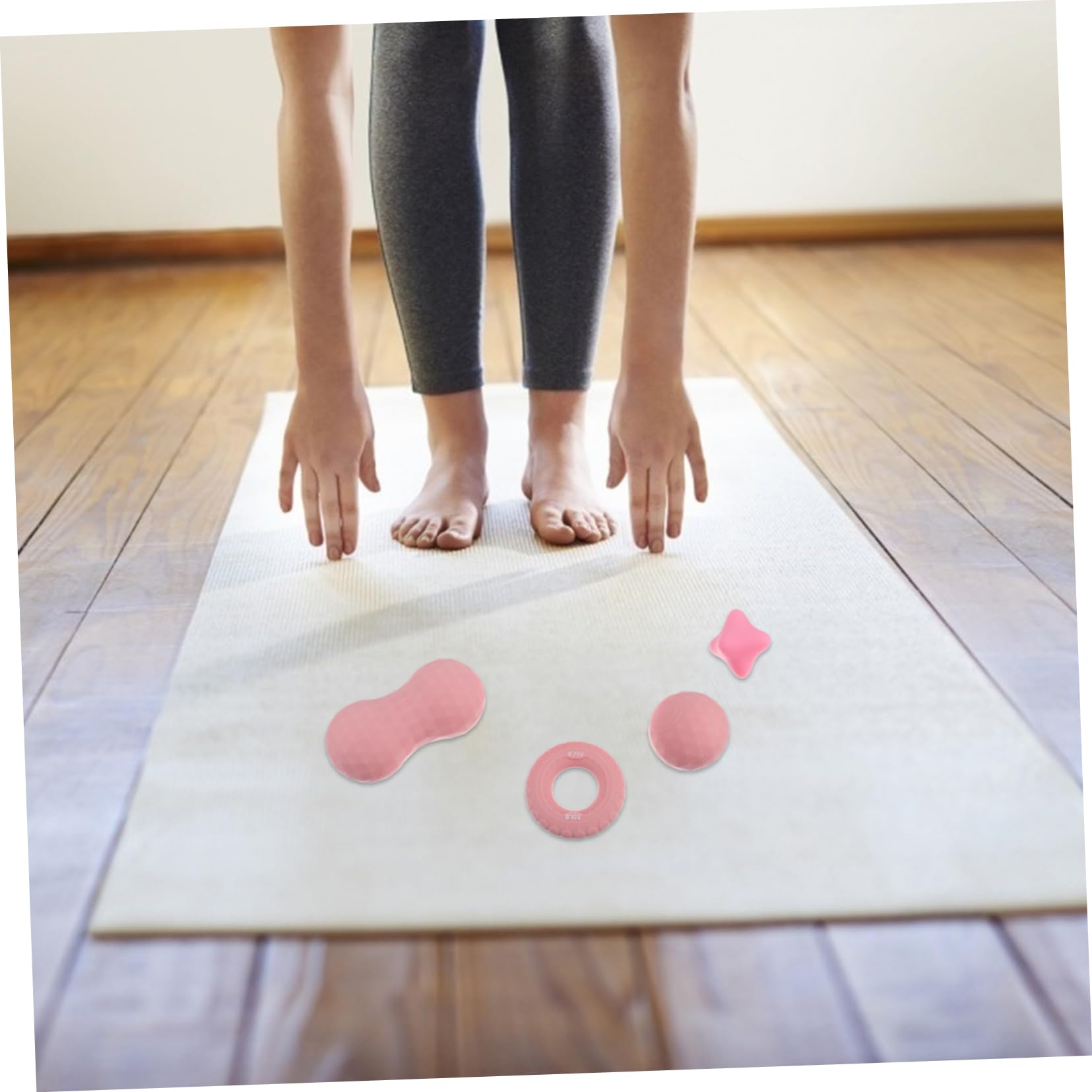 PartyKindom 4 Pezzi Set di Massaggio per Piedi Yoga Strumento di Rilassamento Muscolare in Silicone Kit di Palline per Massaggio Sportivo Palmare
