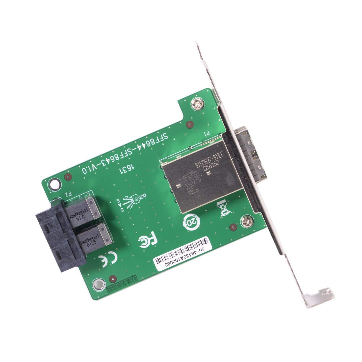 CY - Adattatore femmina a doppia porta Mini SAS HD SFF-8644 a SAS HD SFF-8643 PCBA con staffa a basso profilo standard