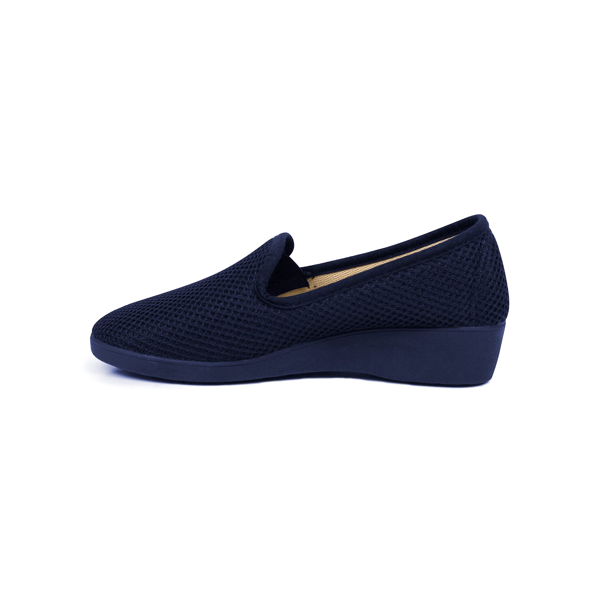 CoboFamily Zapatillas de Casa Mujer Verano, Zapatillas Cómodas Respirables, Zapatos Rejilla Cuña Punta Cerrada Multicolor, Suela Caucho Talla 35-41 Hecho EN ESPAÑA