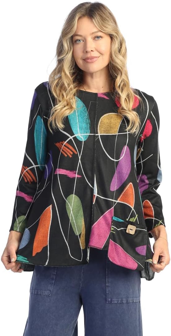 Jess & Jane Women's Layla French Brushed Knit Patch Pocket Tunic