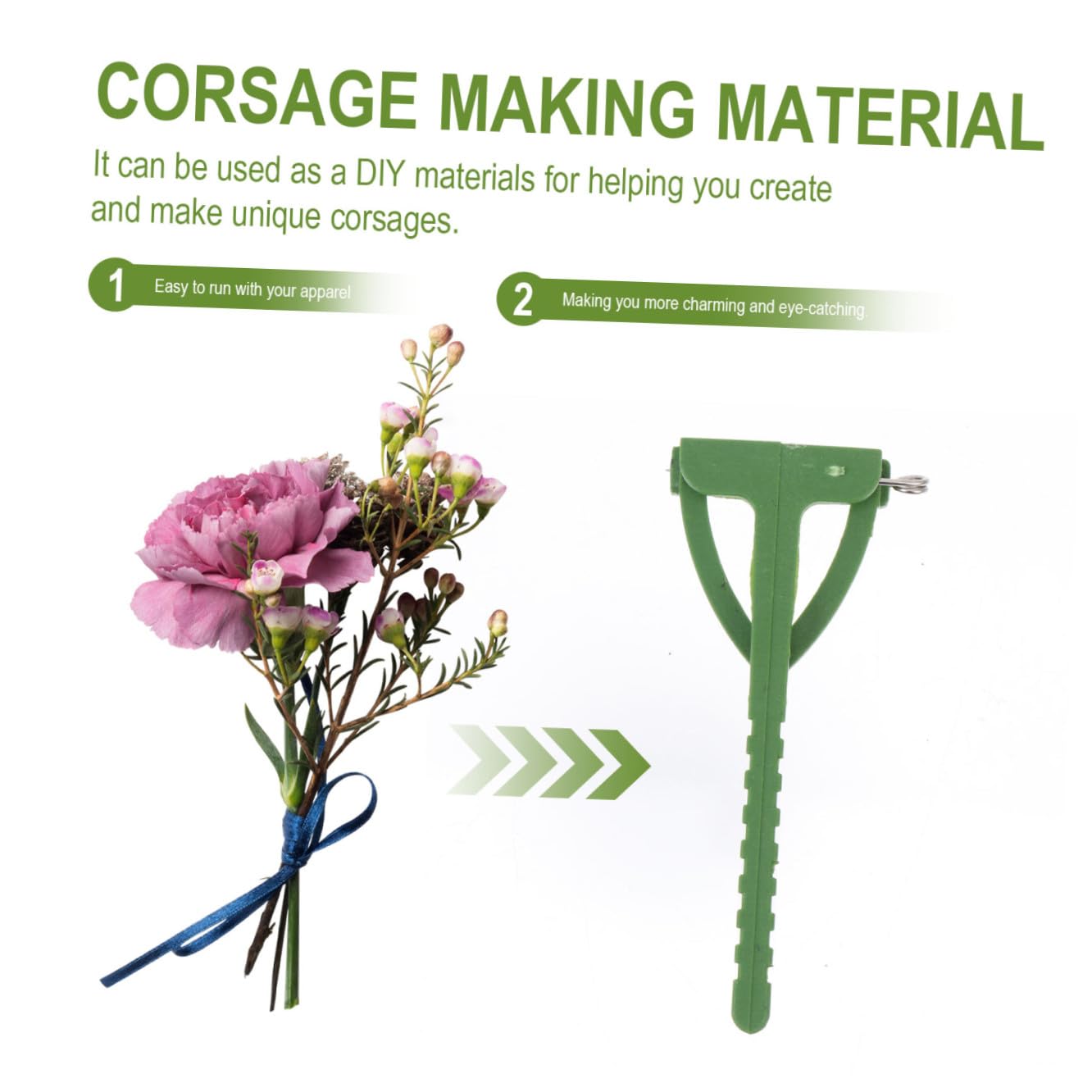NUOBESTY 2sätze Triangel Broschen T-förmige Corsage Nadeln Für Hochzeiten Partys Und Bastelprojekte Für Kreative Blumenarrangements Und Schmuckdesigns