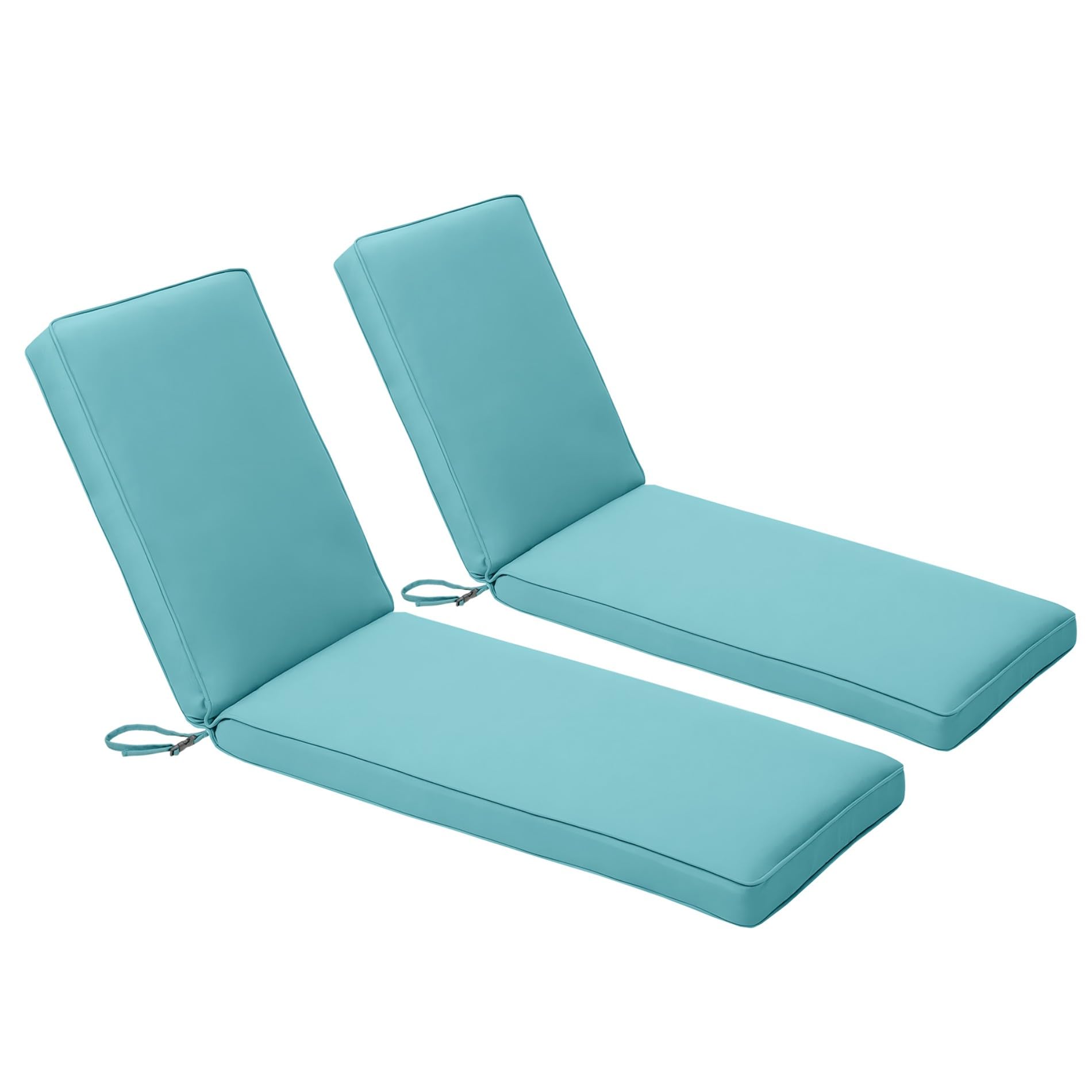 BPS 72x22 Inch Outdoor Chaise Lounge Cushion, Fade-Resistant and Water-Resistant Olefin Fabric Patio Chair Cushions with Removable Cover and