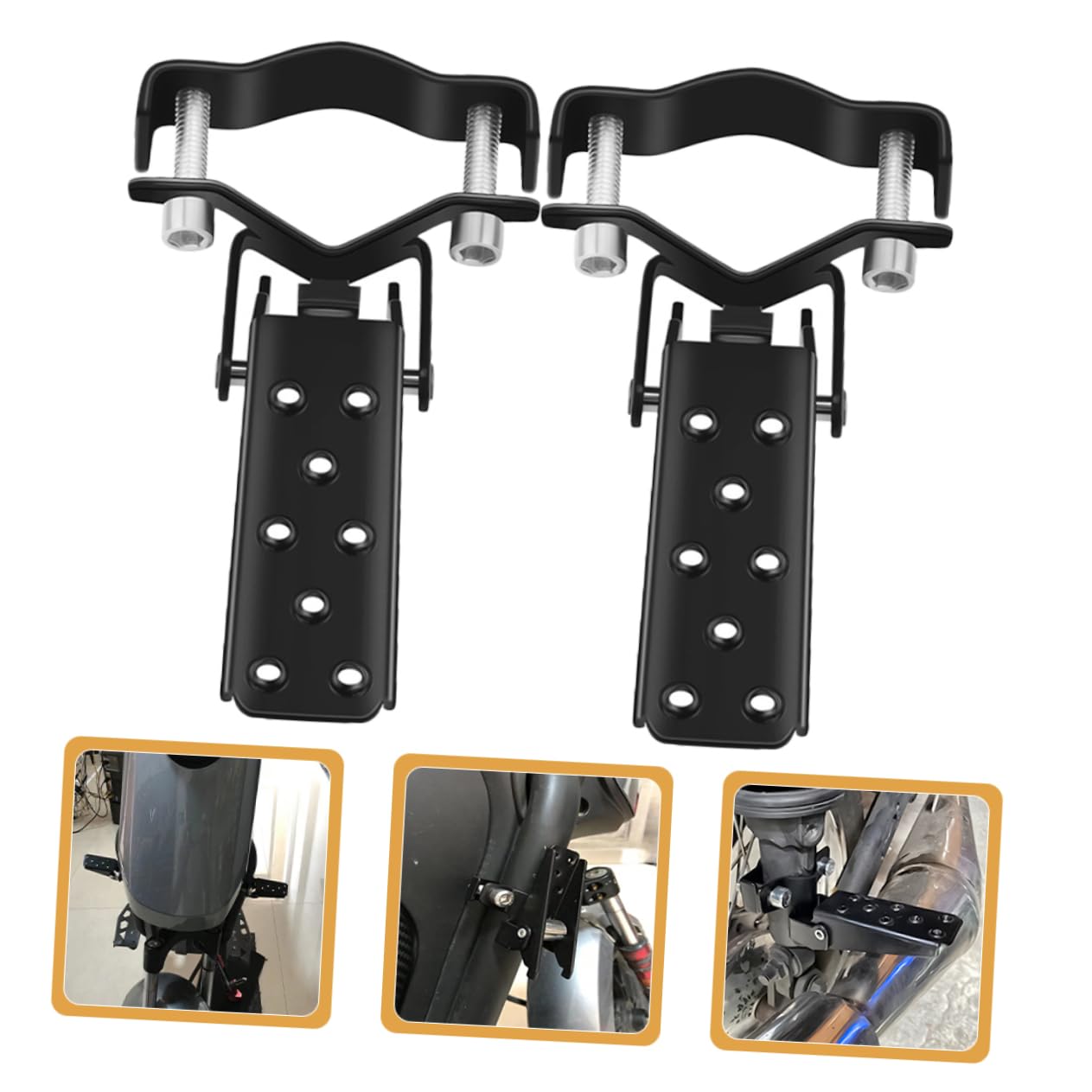 OUNONA 4paia Poggiapiedi Per Biciclette Pedane Pieghevoli Antiscivolo Per Mountain Bike e Biciclette Accessori